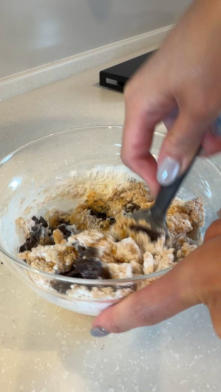 【低GI】しっとりチョコチャンククッキー作り方4写真