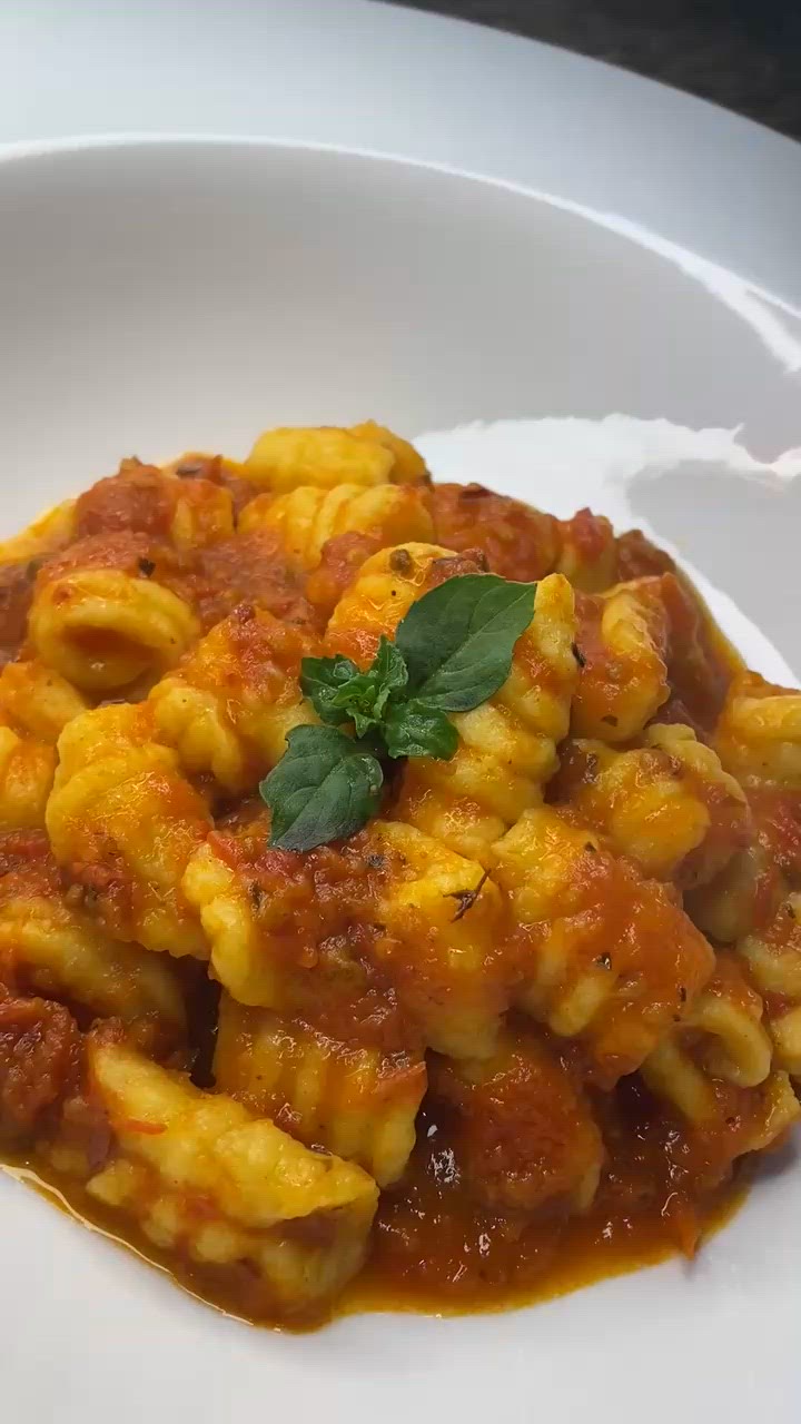 A picture of step 9 of Homemade Gnocchi with Pizza/Pasta Sauce.