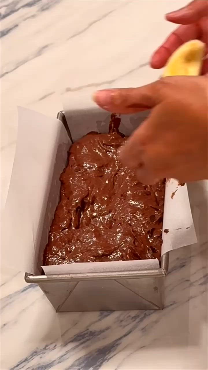 A picture of step 4 of Double chocolate banana bread.