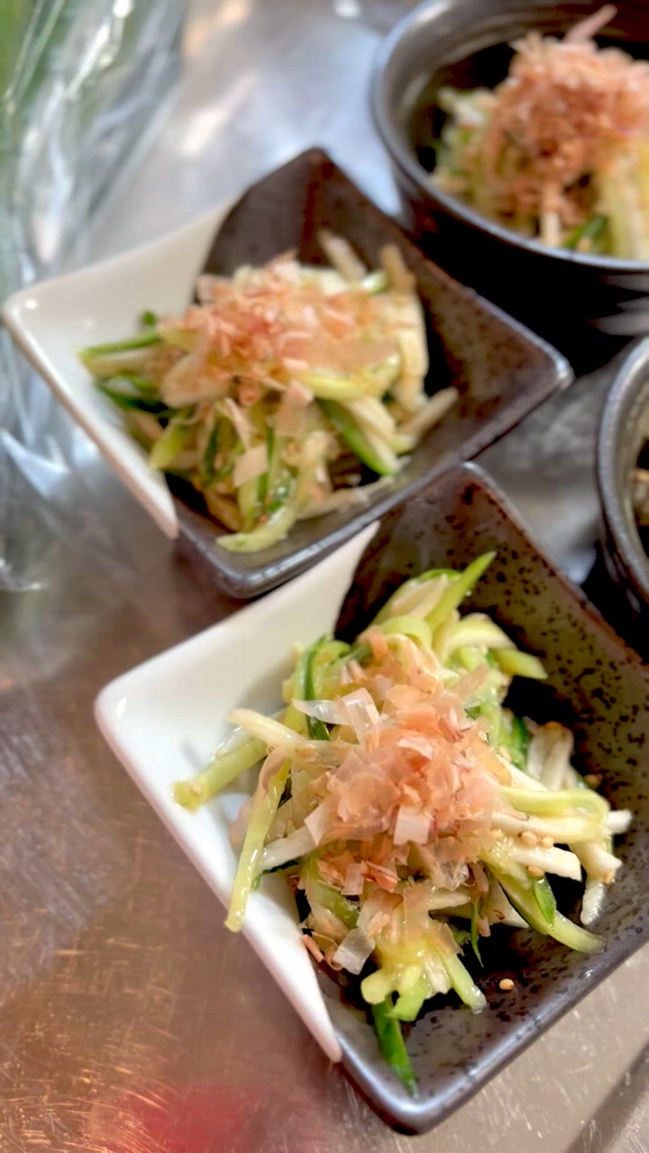 簡単副菜！長芋ときゅうりの青じそおかか和え♩作り方3写真