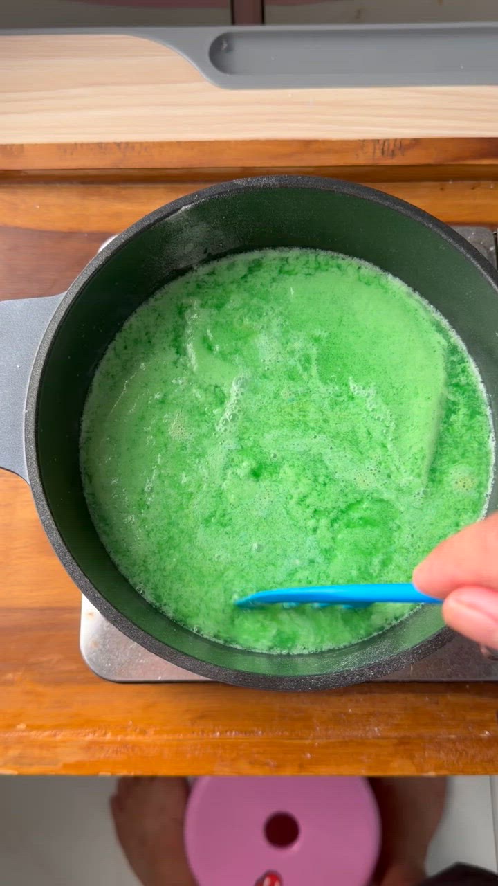 Foto langkah ke 3 dari resep Puding Lumut Mentega.