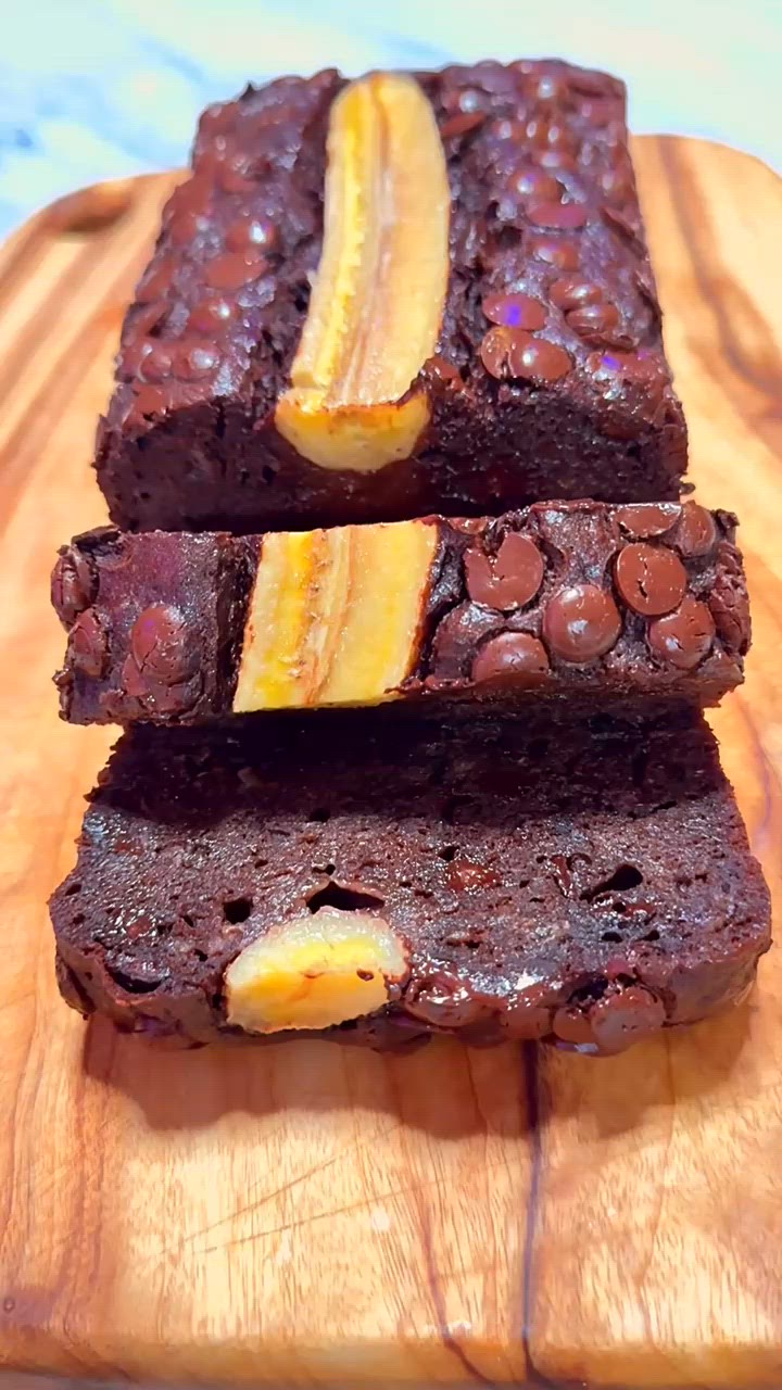 A picture of step 6 of Double chocolate banana bread.
