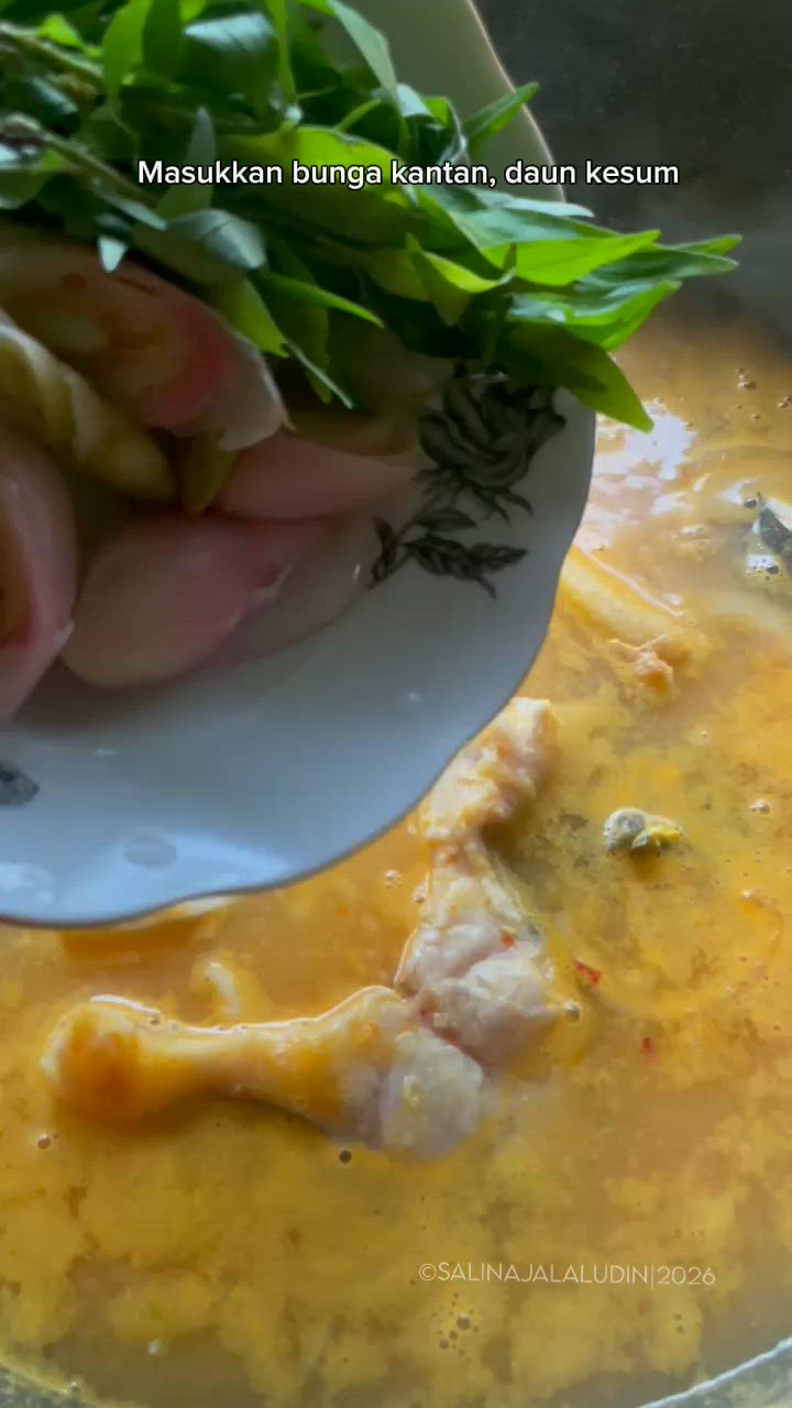 Gambar langkah 4 resipi Masak Asam Tempoyak Ikan Patin.