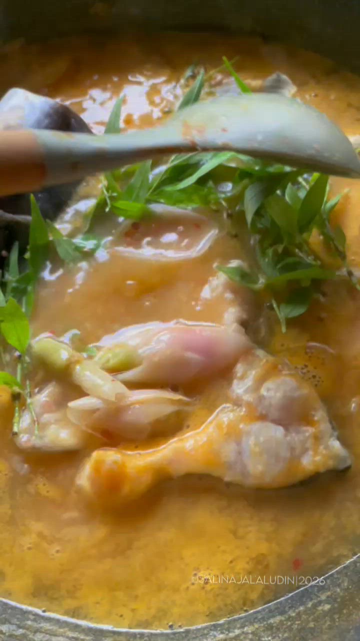 Gambar langkah 5 resipi Masak Asam Tempoyak Ikan Patin.