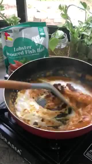 Gambar langkah 2 resipi Rendang Lobster.