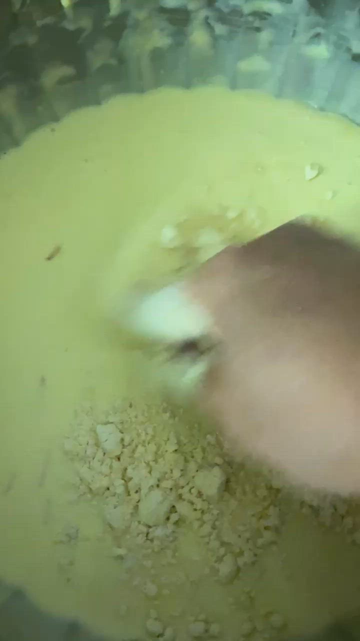 A picture of step 5 of Rabdi Kesar Ghewar.