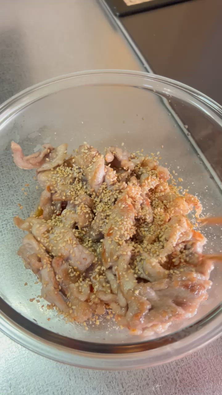 【簡単】豚こまの甘酢和え作り方5写真
