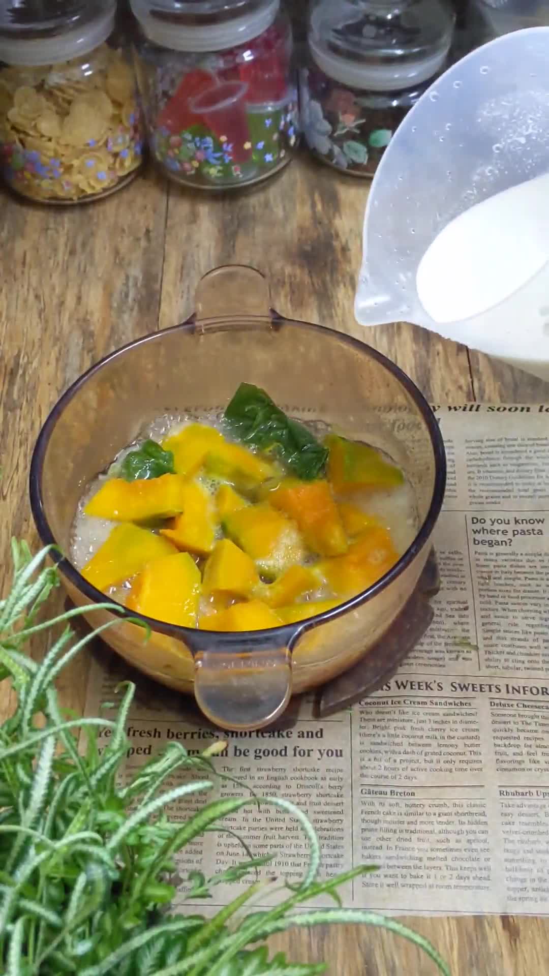 Gambar langkah 2 resipi Masak Lemak putih labu.