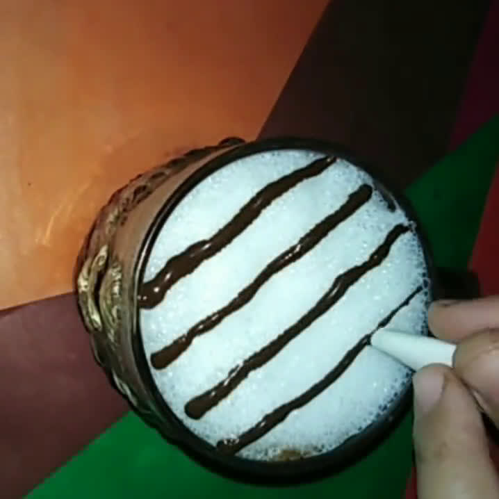A picture of step 4 of Choco whipped coffee.
