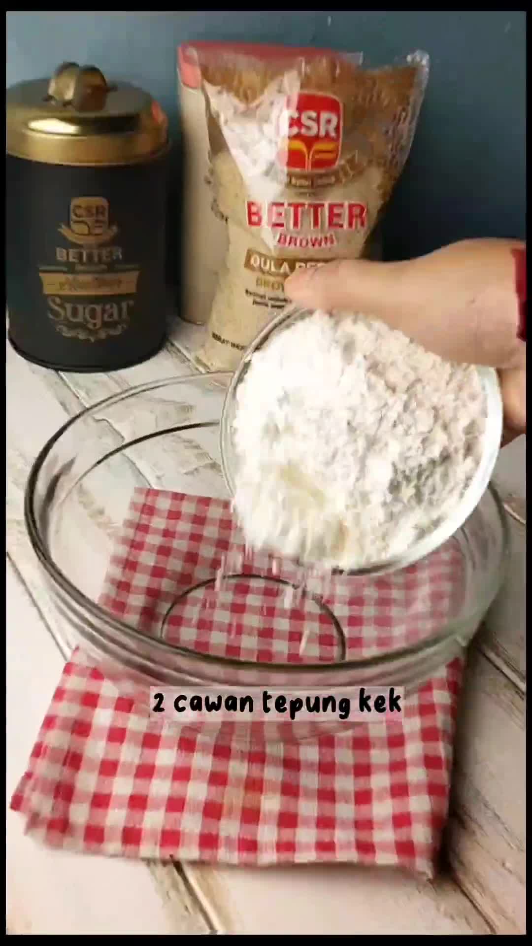 Gambar langkah 1 resipi Kek marble jelita.
