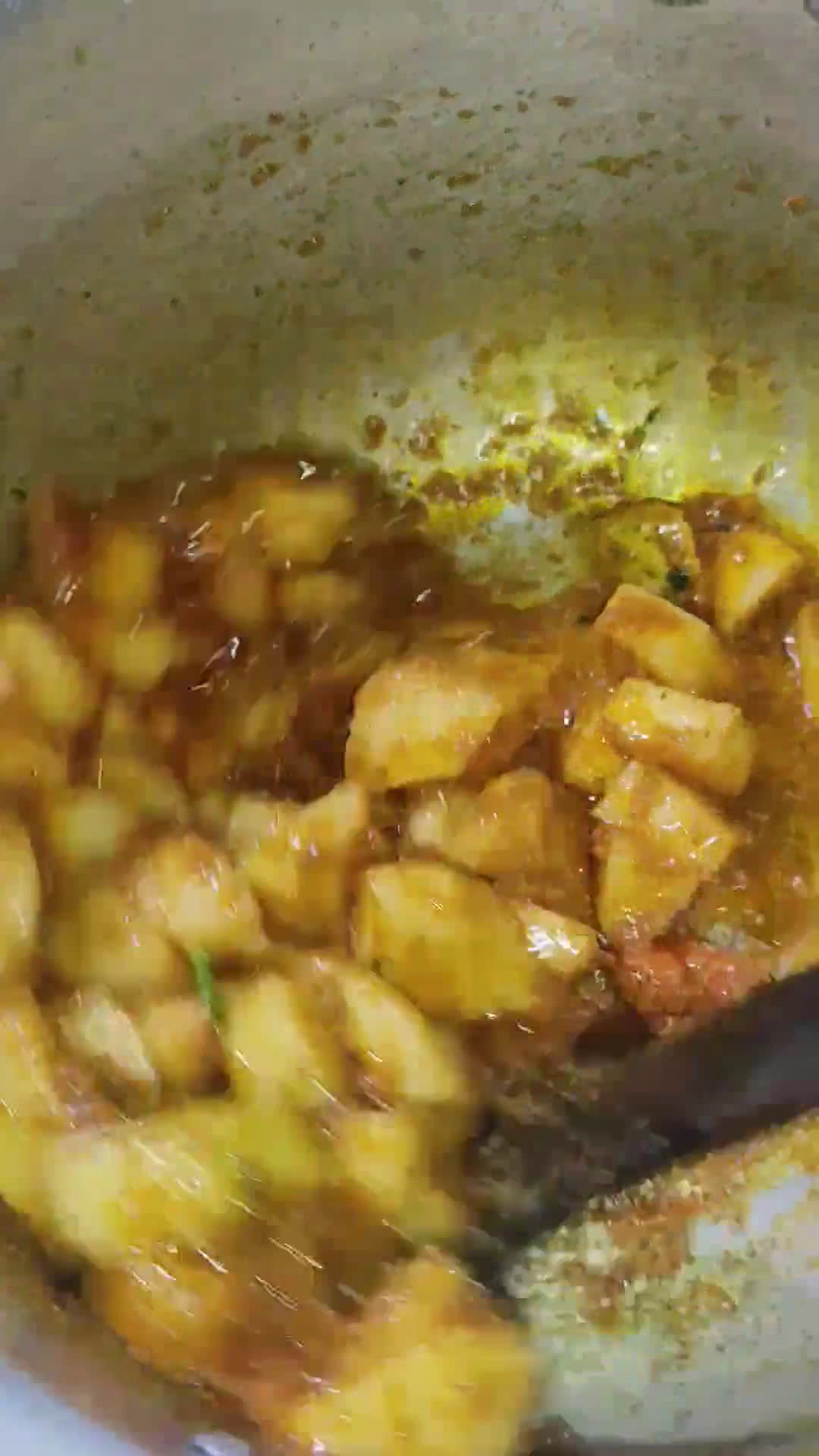 A picture of step 4 of Shaljum ki Bhujia 🥰.