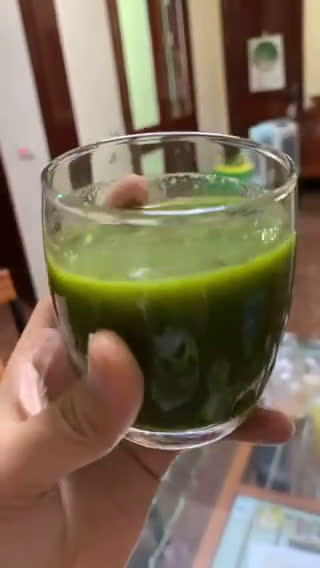 Hình bước làm 3 của món Nước ép rau má dừa