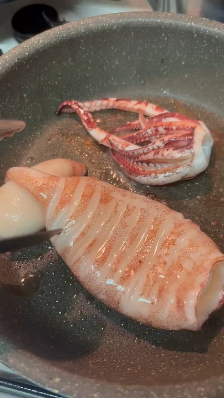 うますぎ‪☆屋台風イカ焼き🦑作り方3写真