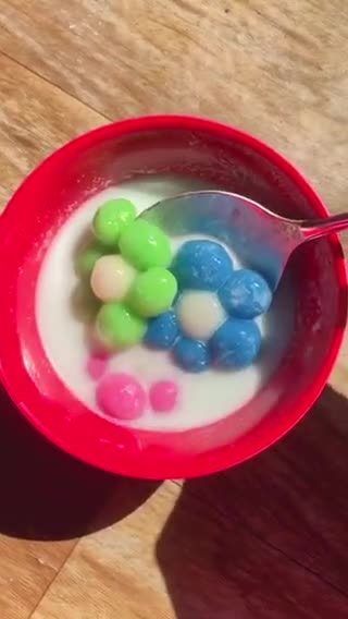 Gambar langkah 6 resipi Bubur Bunga Kembang Setaman.