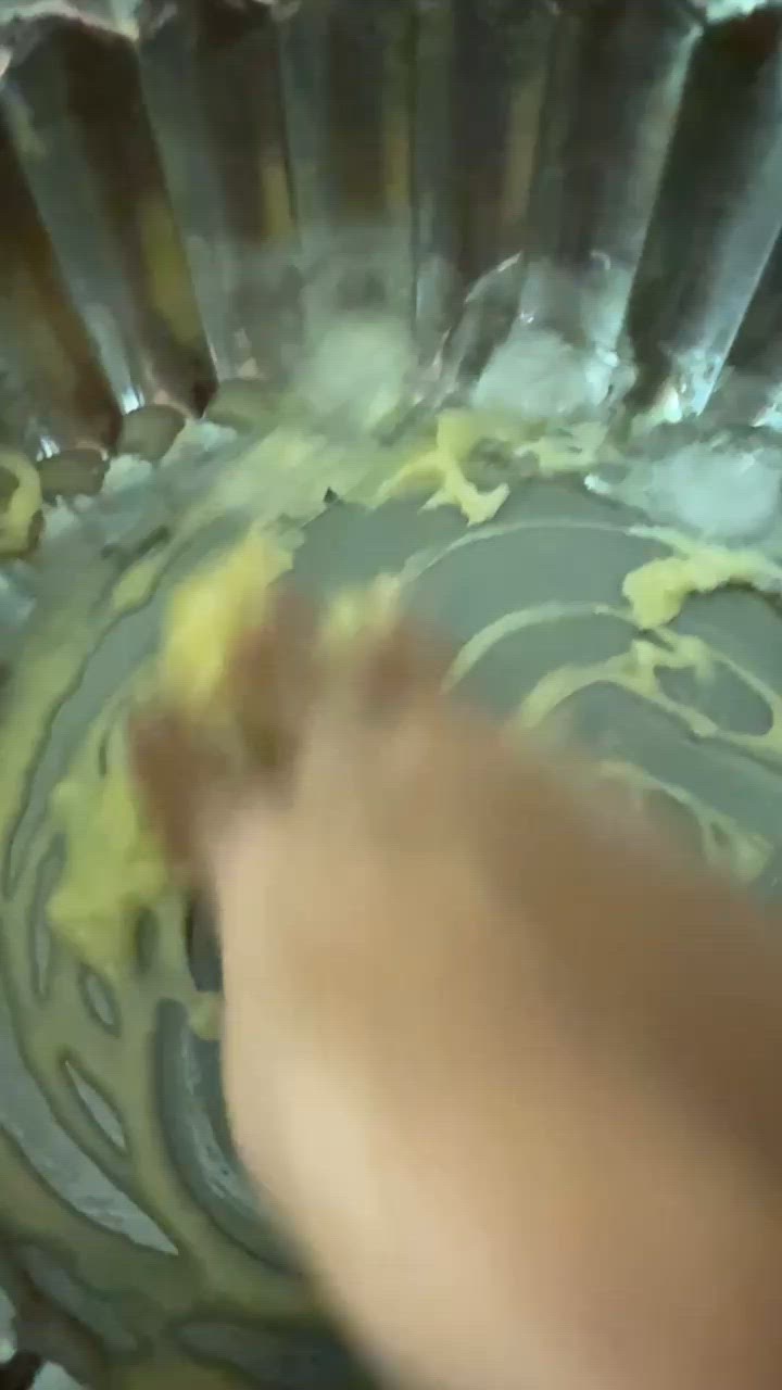 A picture of step 3 of Rabdi Kesar Ghewar.
