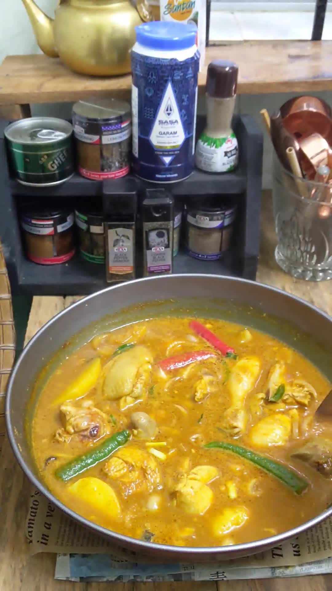 Gambar langkah 4 resipi Kari Ayam ALA Bangladesh.