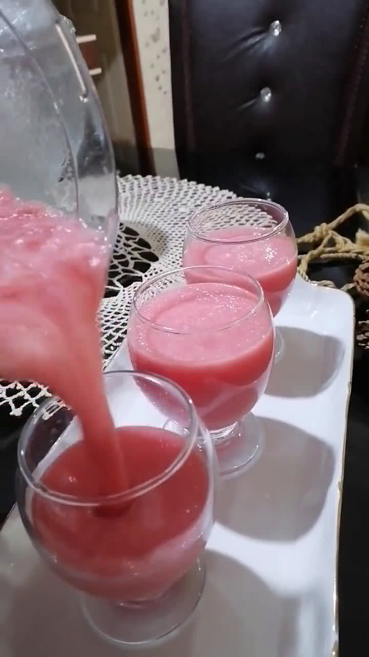 عکس مرحله 3 از دستور اسموتی هندوانه 🍉🍉🍧