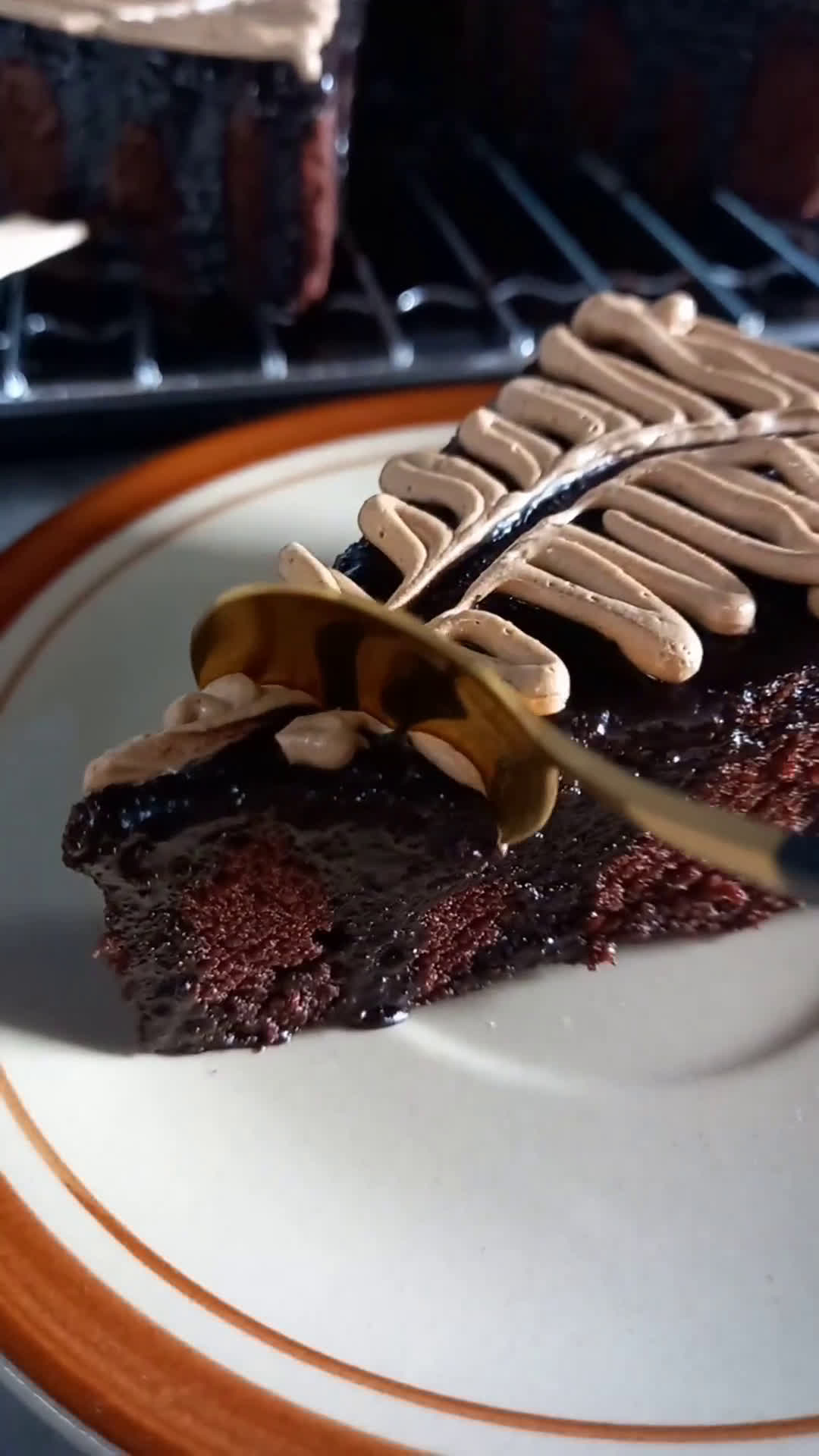 Foto langkah ke 9 dari resep 🍫Mokkapalat/Kladdkaka🍰.