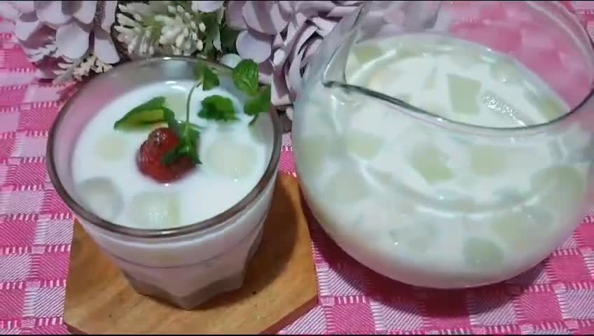Foto langkah ke 3 dari resep Es Susu Melon.