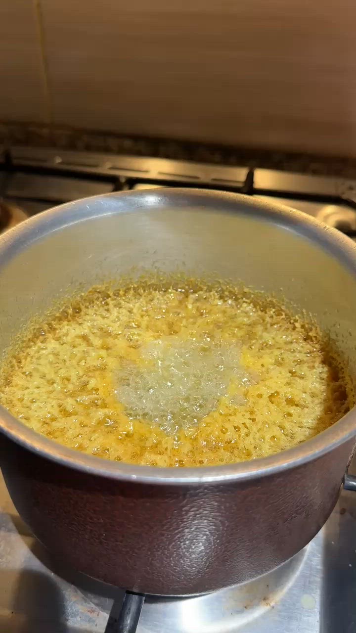 A picture of step 8 of Rabdi Kesar Ghewar.