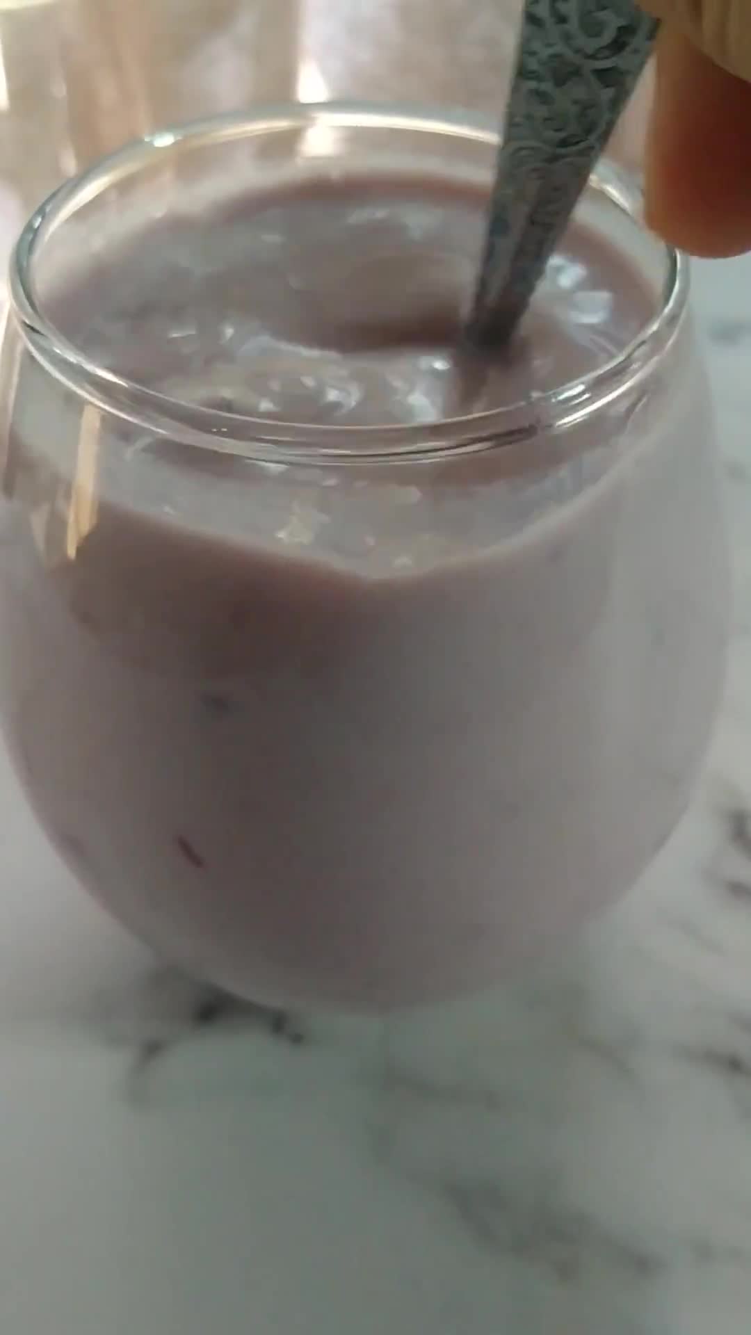Foto langkah ke 6 dari resep 32. Susu Lumut Ubi Ungu.