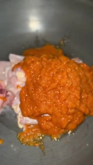 Gambar langkah 1 resipi Rendang Perak.