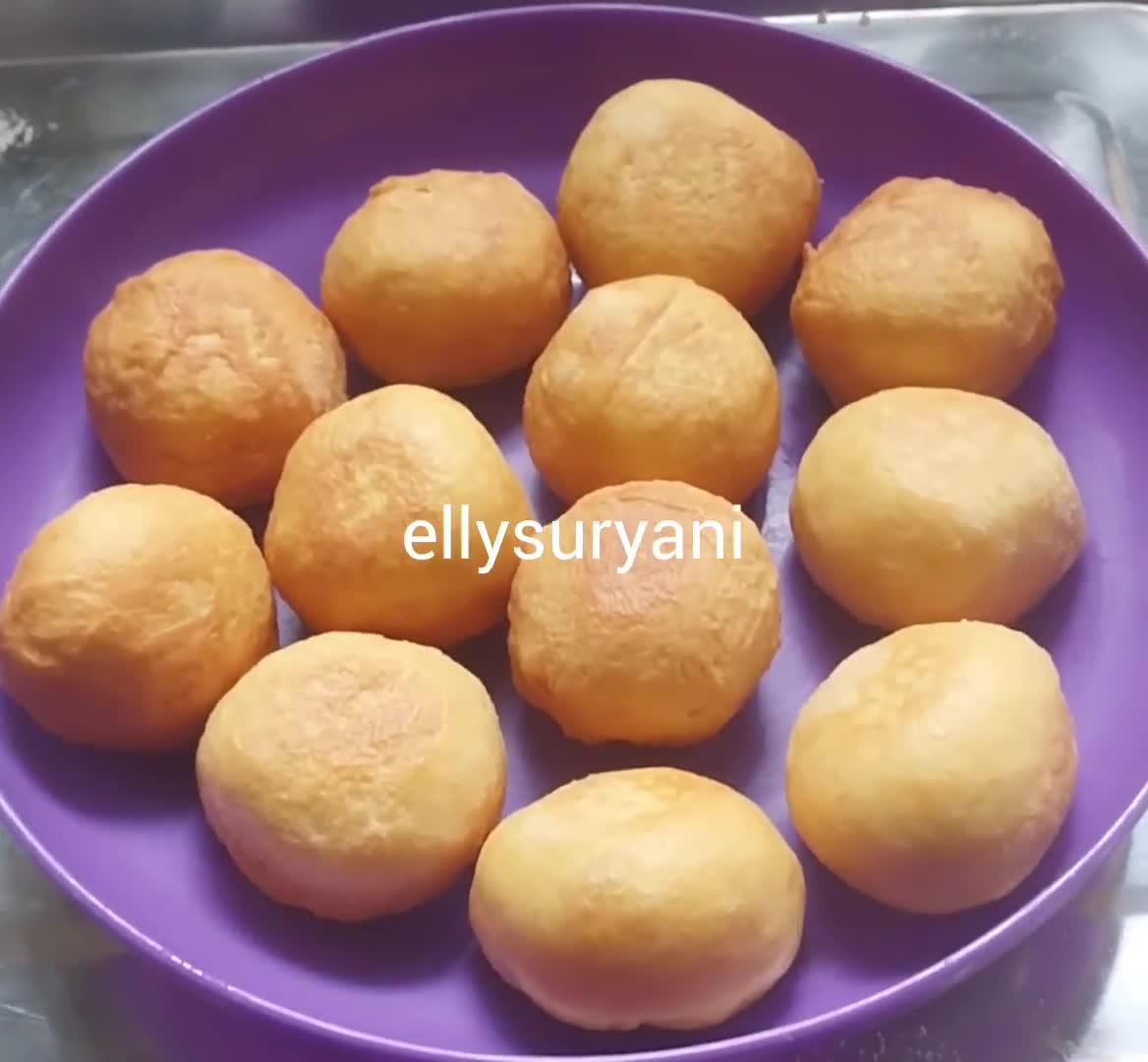 Foto langkah ke 8 dari resep Donat Labu Kuning Tanpa Telur.