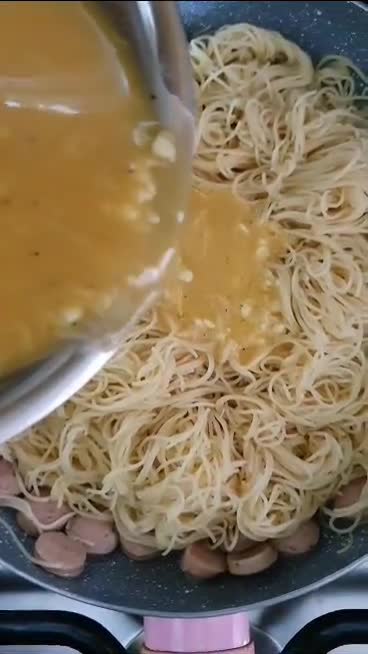 Foto langkah ke 5 dari resep Angel Hair Carbonara.
