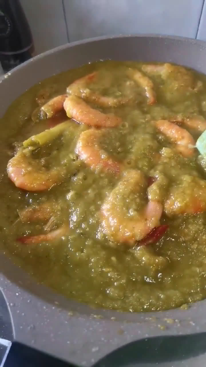 Gambar langkah 5 resipi Udang Masak Tempoyak.