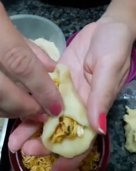Foto do passo 6 de Coxinha com massa de batata 🍗🥔