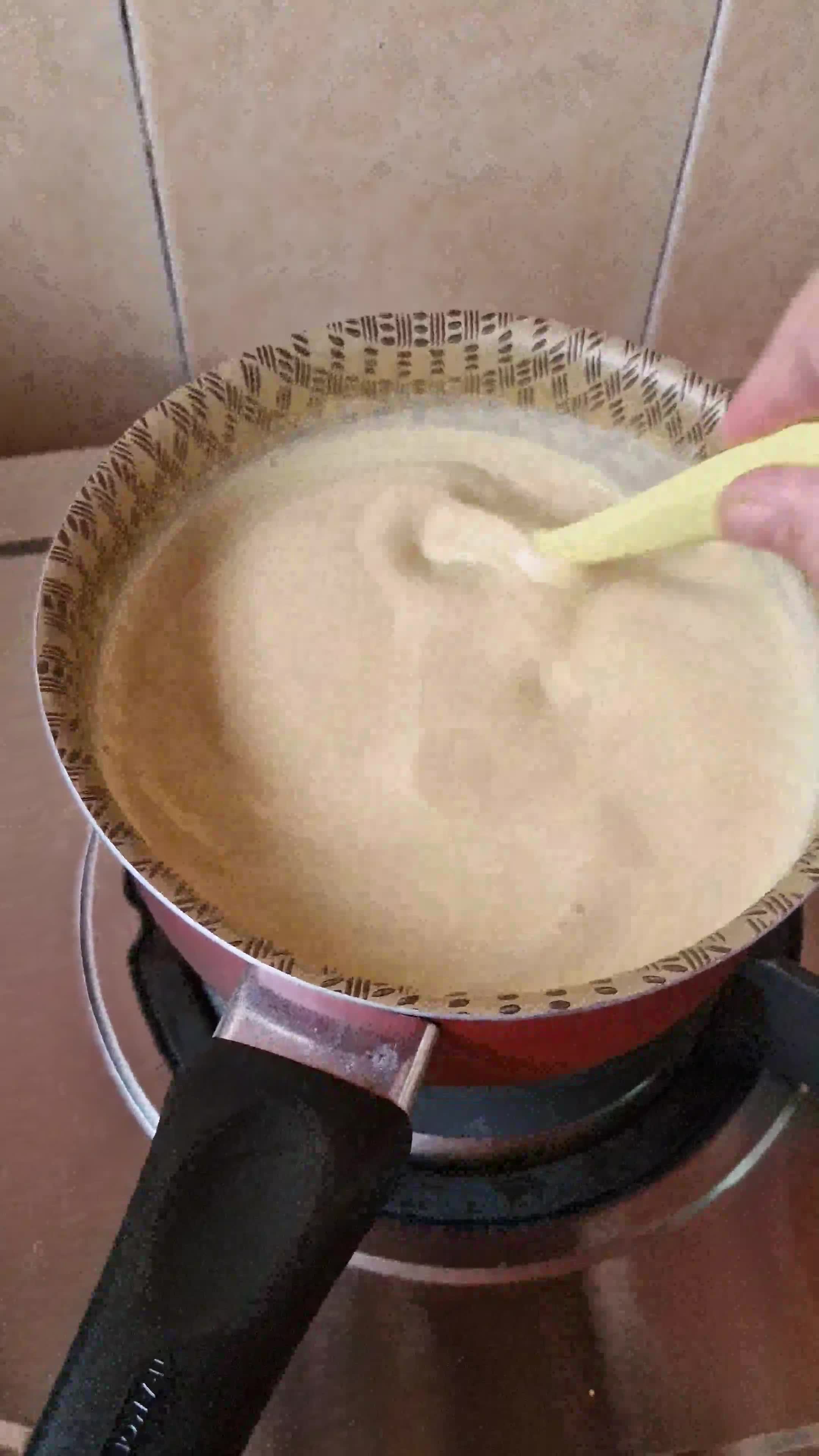 Gambar langkah 7 resipi Puding roti kurma dan kacang gajus bersama kuah kastard.