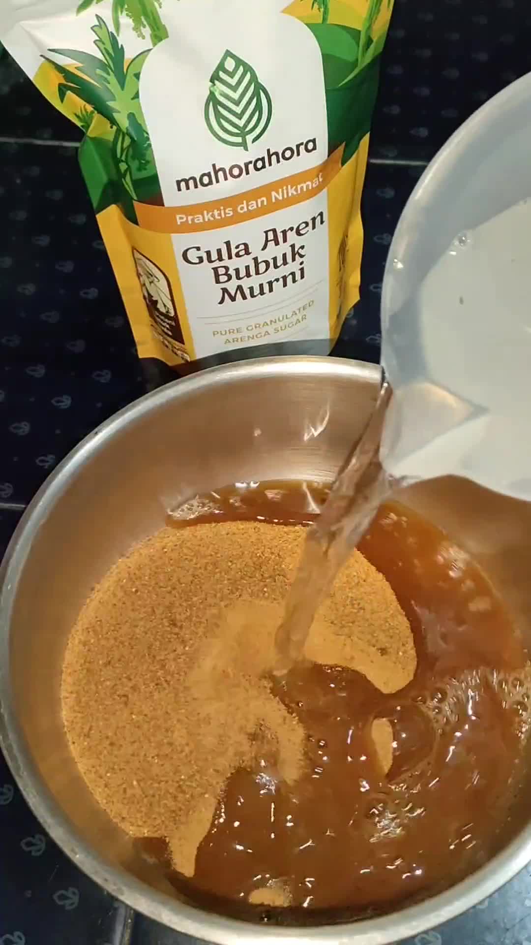 Foto langkah ke 2 dari resep Pudding Lumut Gula Aren.
