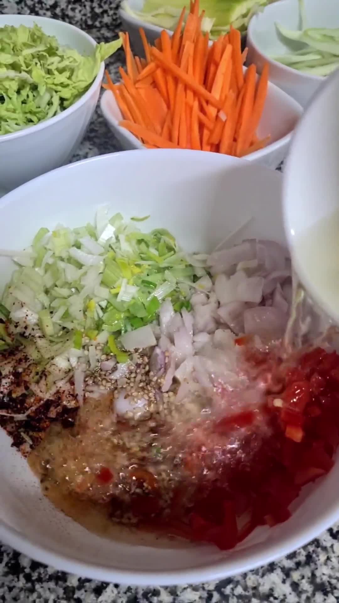 Foto del paso 1 de la receta: Noodles de arroz con salsa china de chili