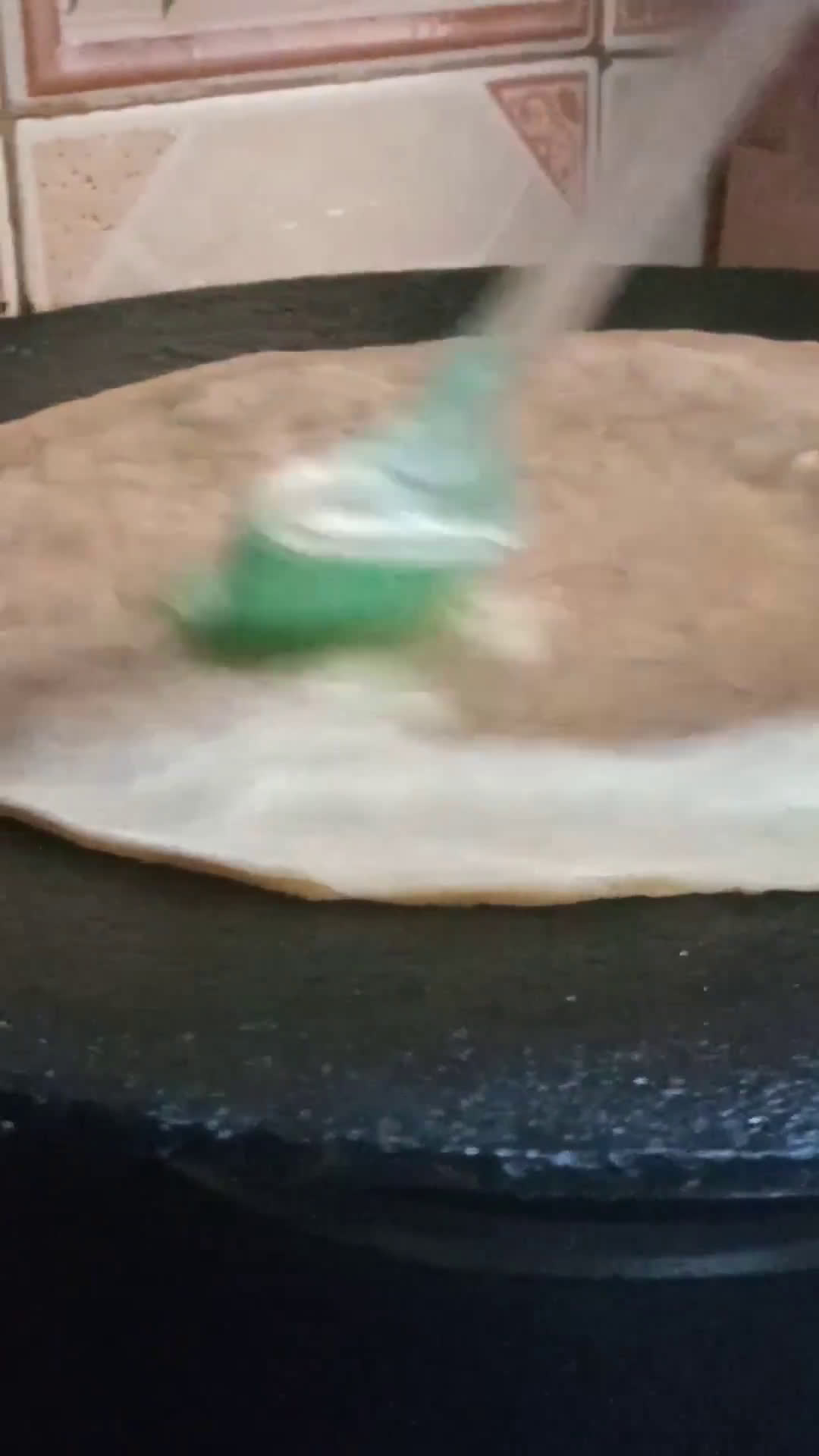 A picture of step 7 of Mooli k parathay.