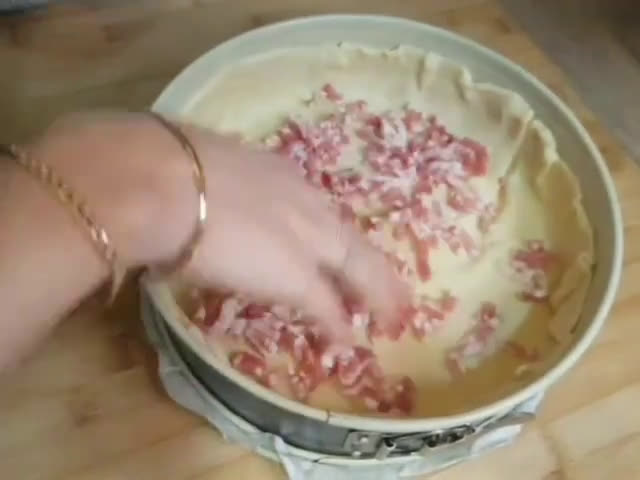 A picture of step 6 of EASY BASIC RECIPE of simple and delicious homemade french quiche.