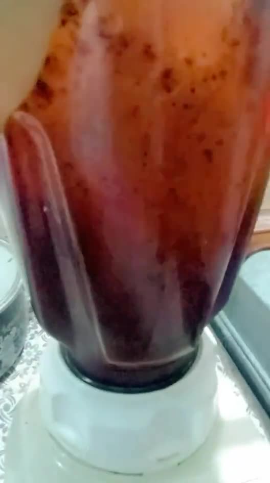 A picture of step 3 of Java plum (jamun) juice 🍹.