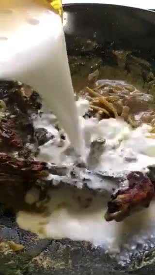Gambar langkah 4 resipi Kurma Kambing Bakar.