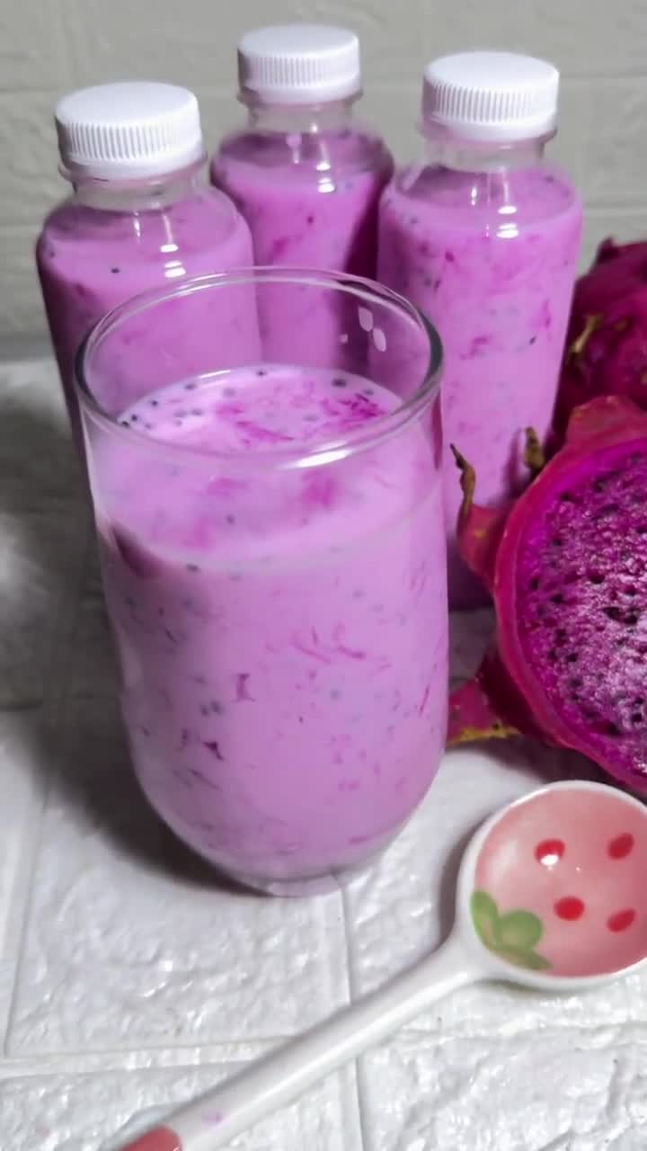 Foto langkah ke 9 dari resep Jelly Milk Lumut Buah Naga.