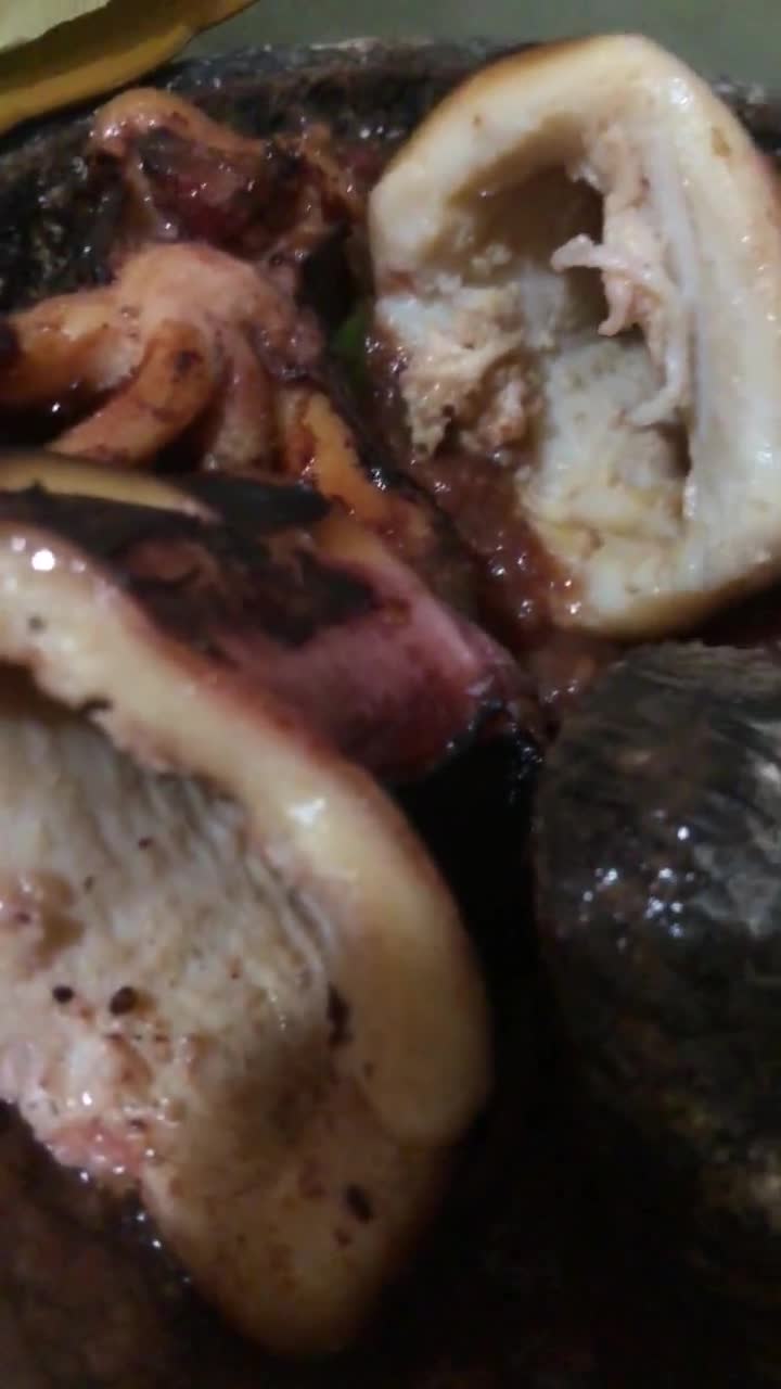 Foto langkah ke 3 dari resep Penyet cumi asap sambel mentah.