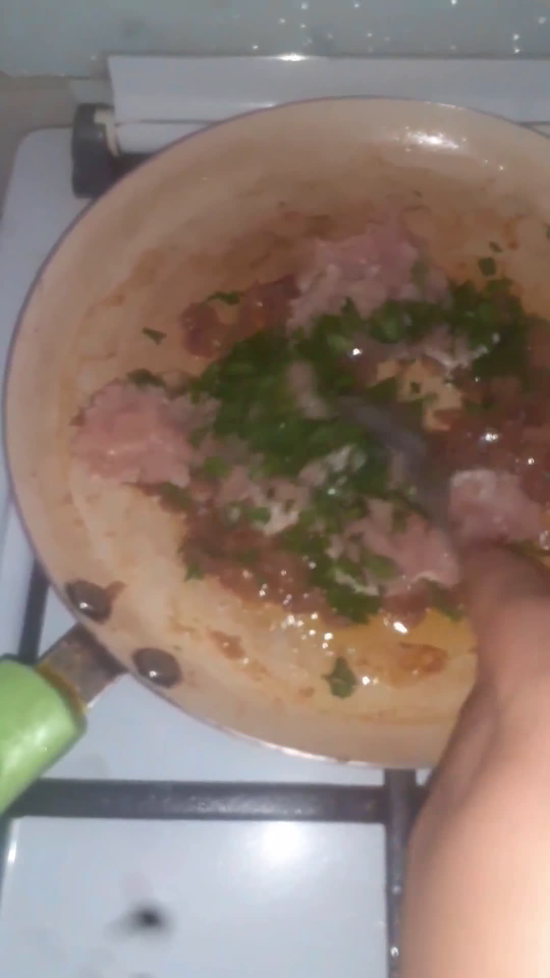 صورة لخطوة 4 من وصفة كرمب محشي باللحم المفروم مع مرقة بالحمص ولا اروع 😋😉