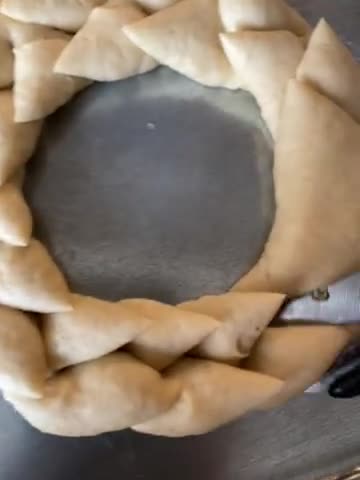 عکس مرحله 1 از دستور نان با خمیر جادویی
