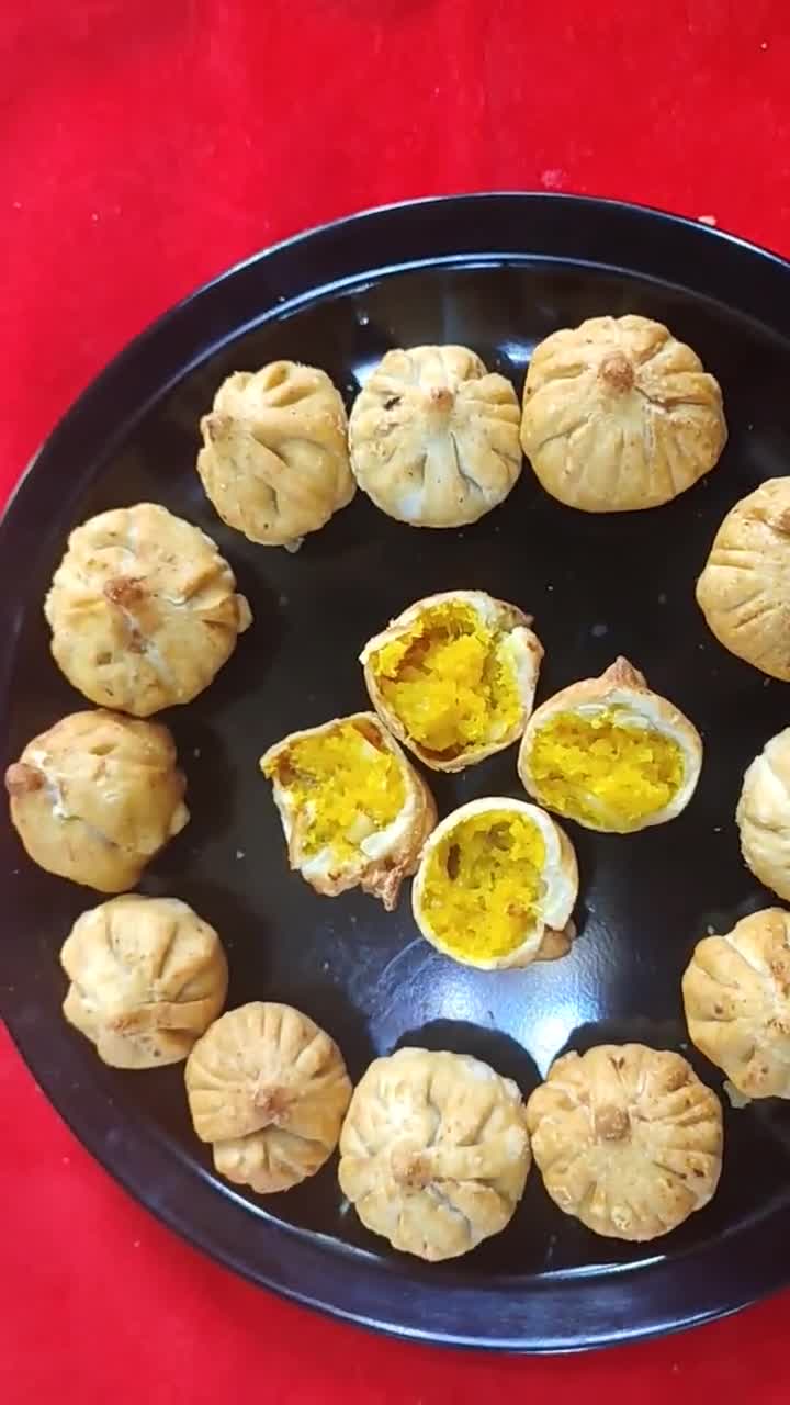 A picture of step 6 of Mango Cheese Fried Modak.