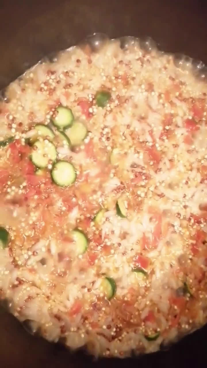Une image de l'étape 2 de Crousti cabillaud a la djamicoo riz quinoa légumes 🌾🌶️.