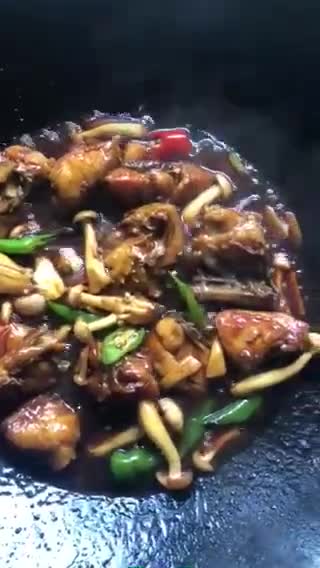 Gambar langkah 6 resipi Ayam Masak Kicap Shimeji.