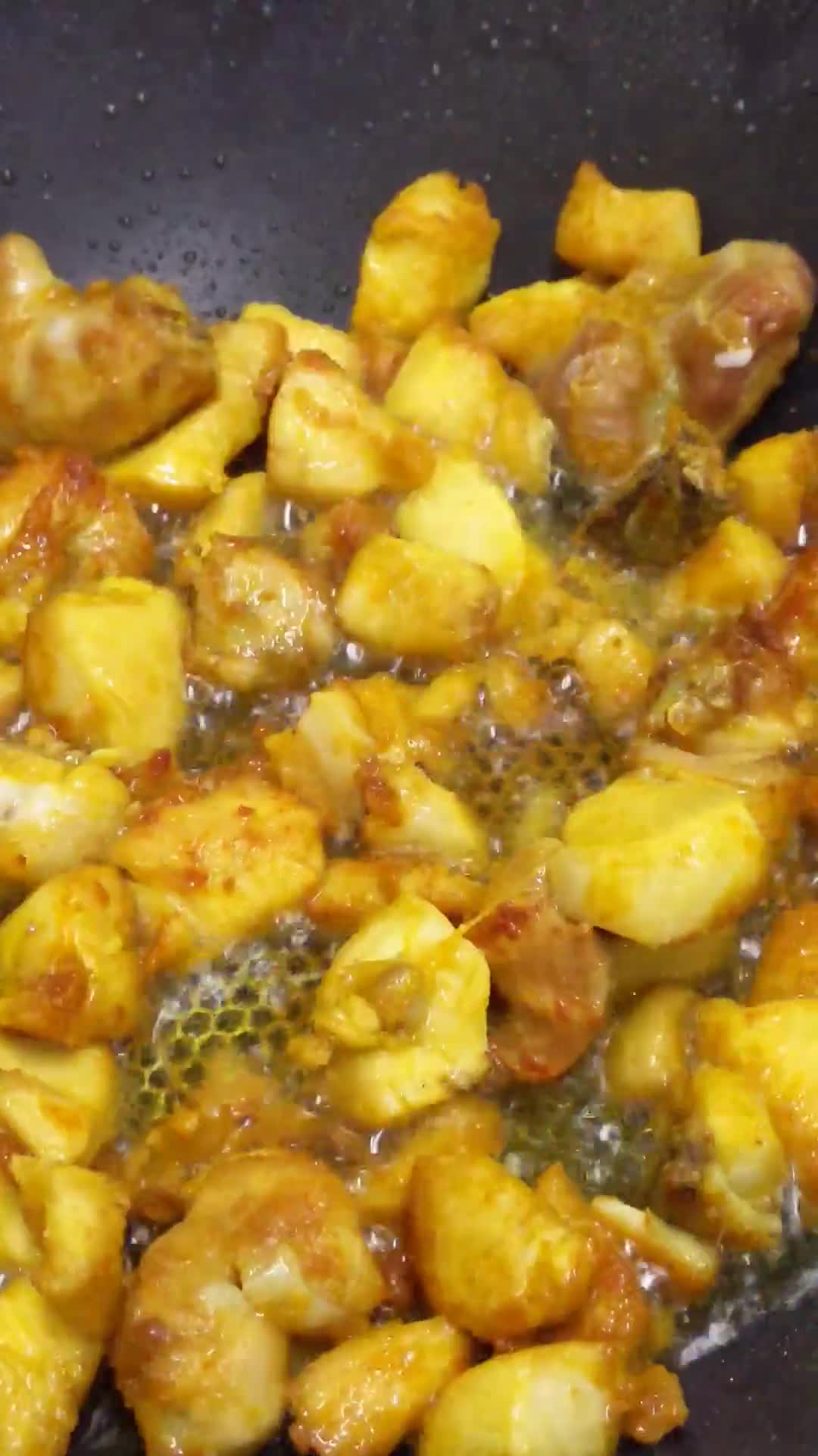 Gambar langkah 3 resipi Nasi kak wok dengan ayam goreng + sambal belacan.