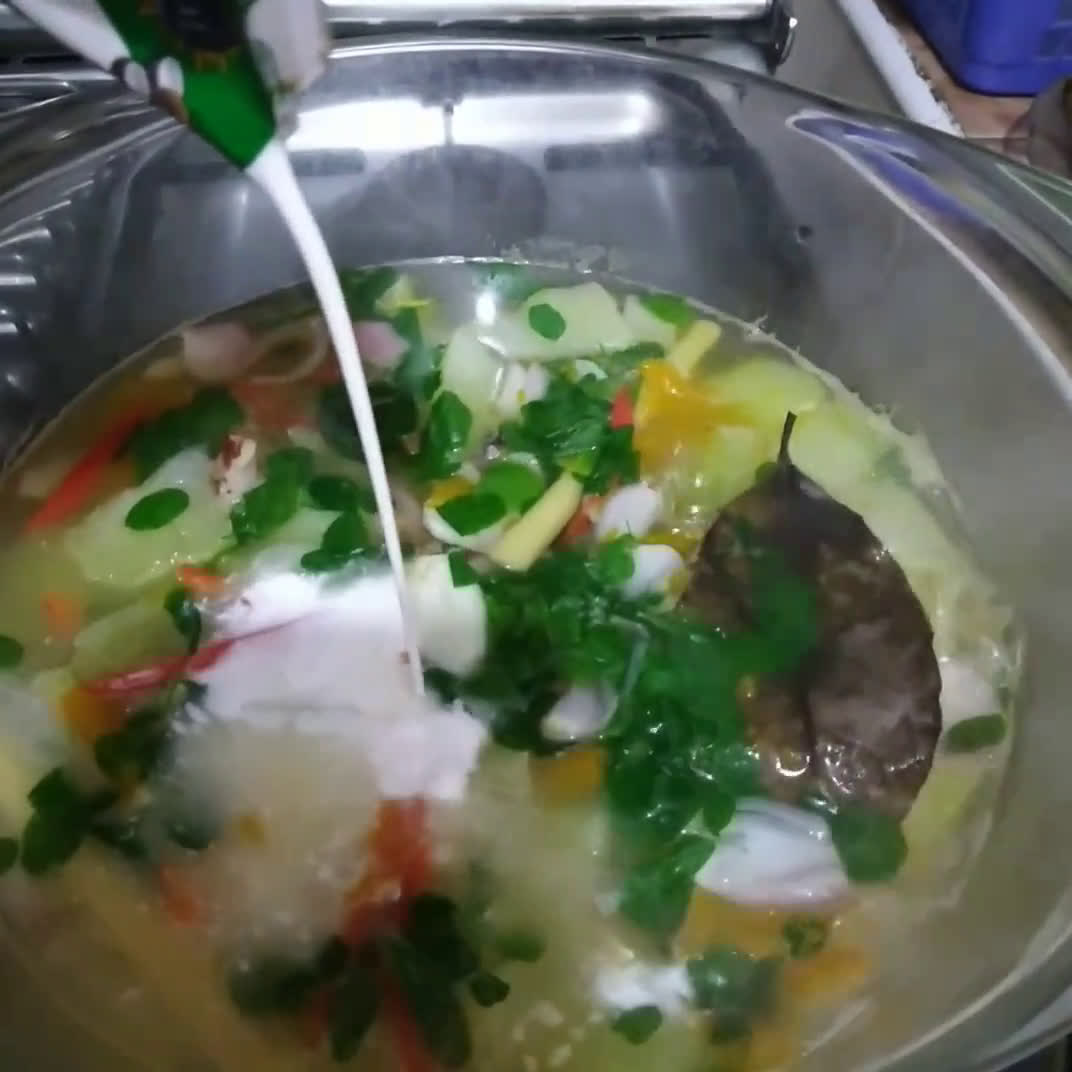 Foto langkah ke 4 dari resep Sayur Santan Daun Kelor.