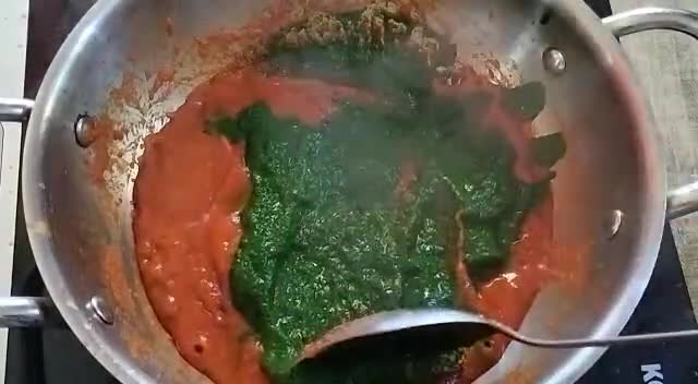 A picture of step 8 of Spinach Paneer (No Onion, No Garlic).
