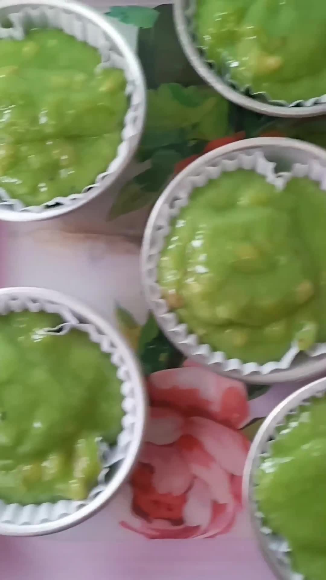 Foto langkah ke 5 dari resep Bolu Kukus Pisang Pandan 1 Telur.