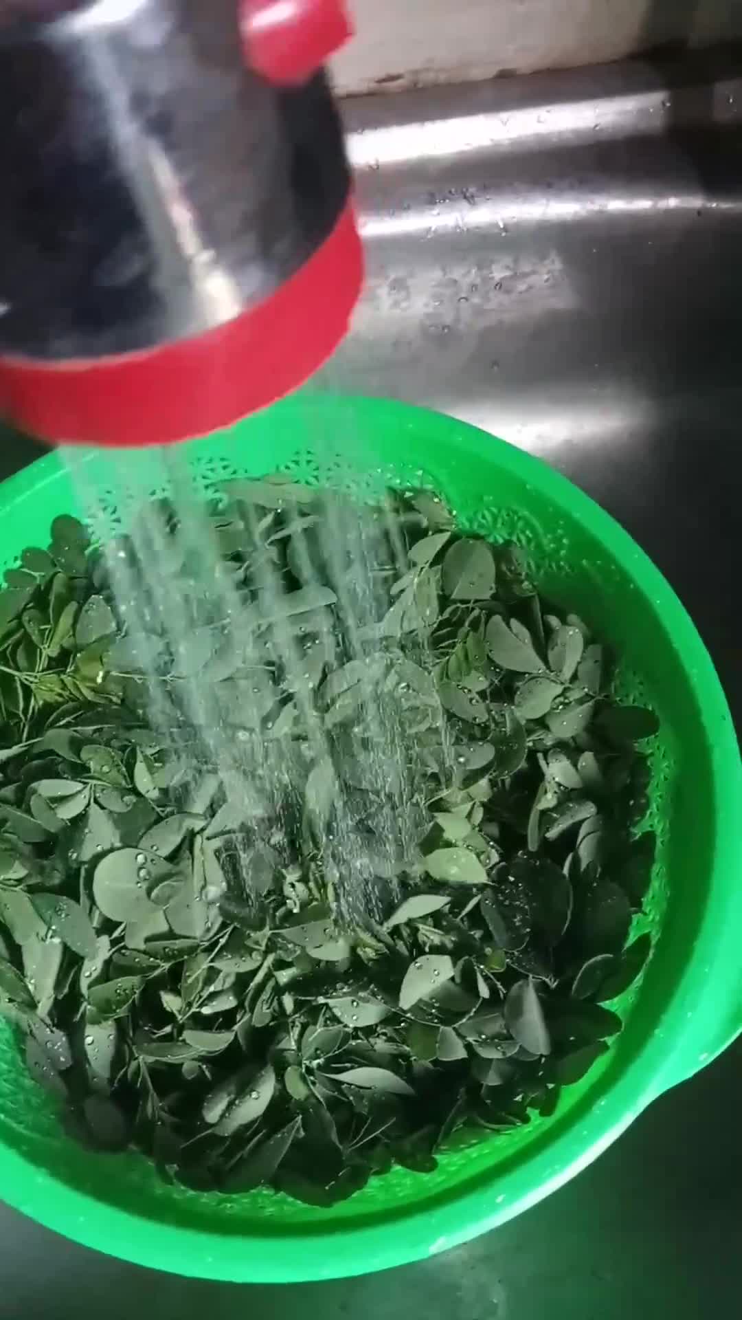 Foto langkah ke 1 dari resep Bening Kelor Kemangi Terong Bulat.