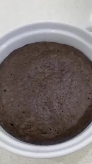 A picture of step 7 of Chocolate steamed mug cake.